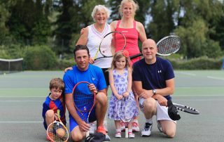 Tennis players of all ages at Woodbridge Tennis Club