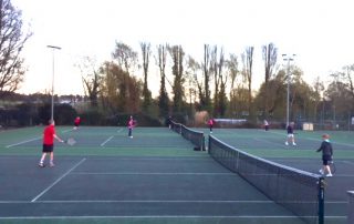 Social tennis session at Woodbridge Tennis Club