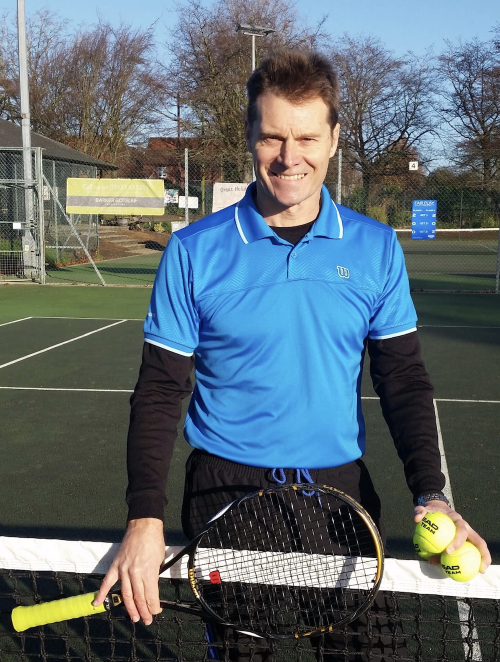Rob Rickard part of the coaching team at Woodbridge Tennis Club in Suffolk