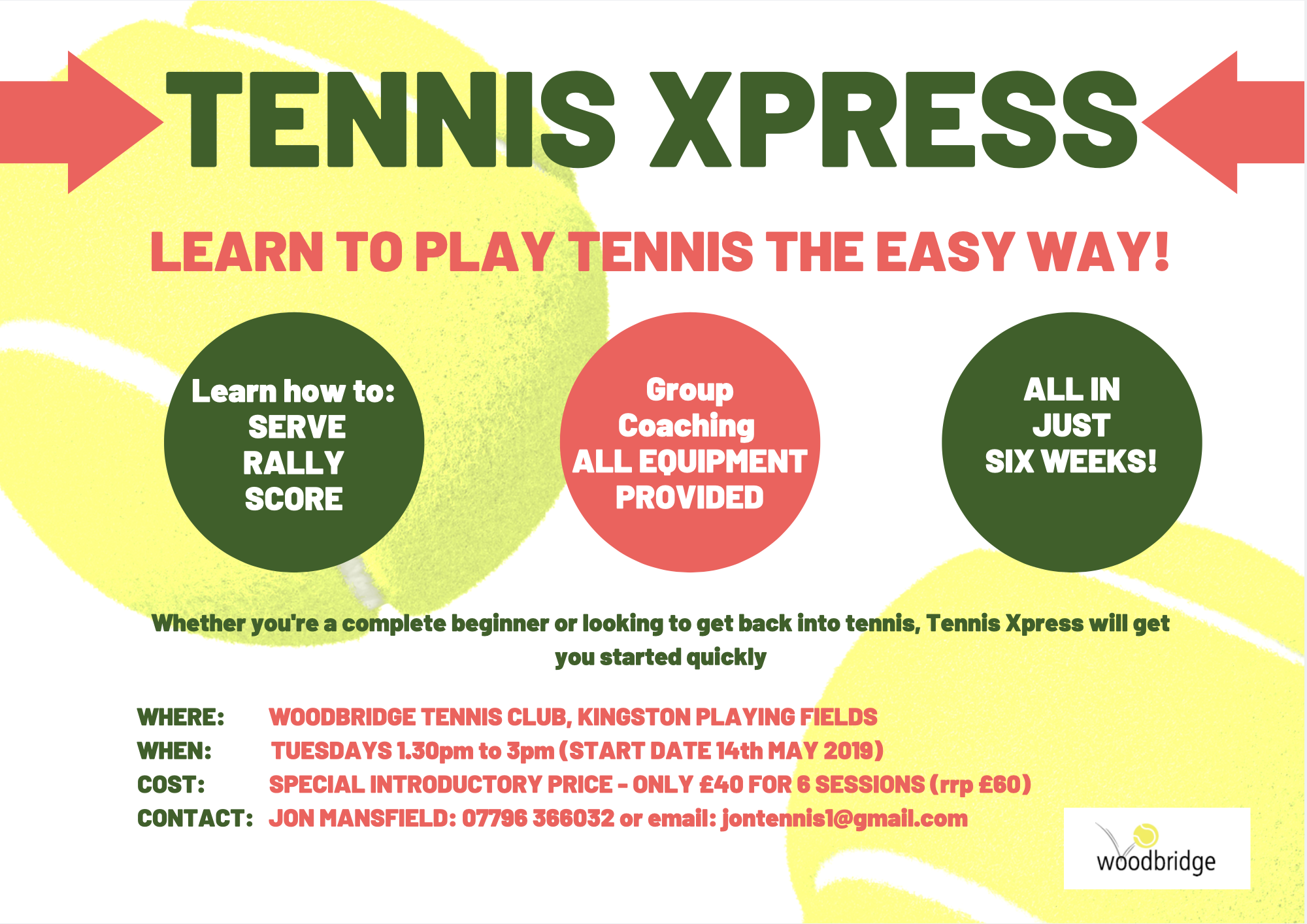 Tennis Xpress at Woodbridge Tennis Club in Suffolk