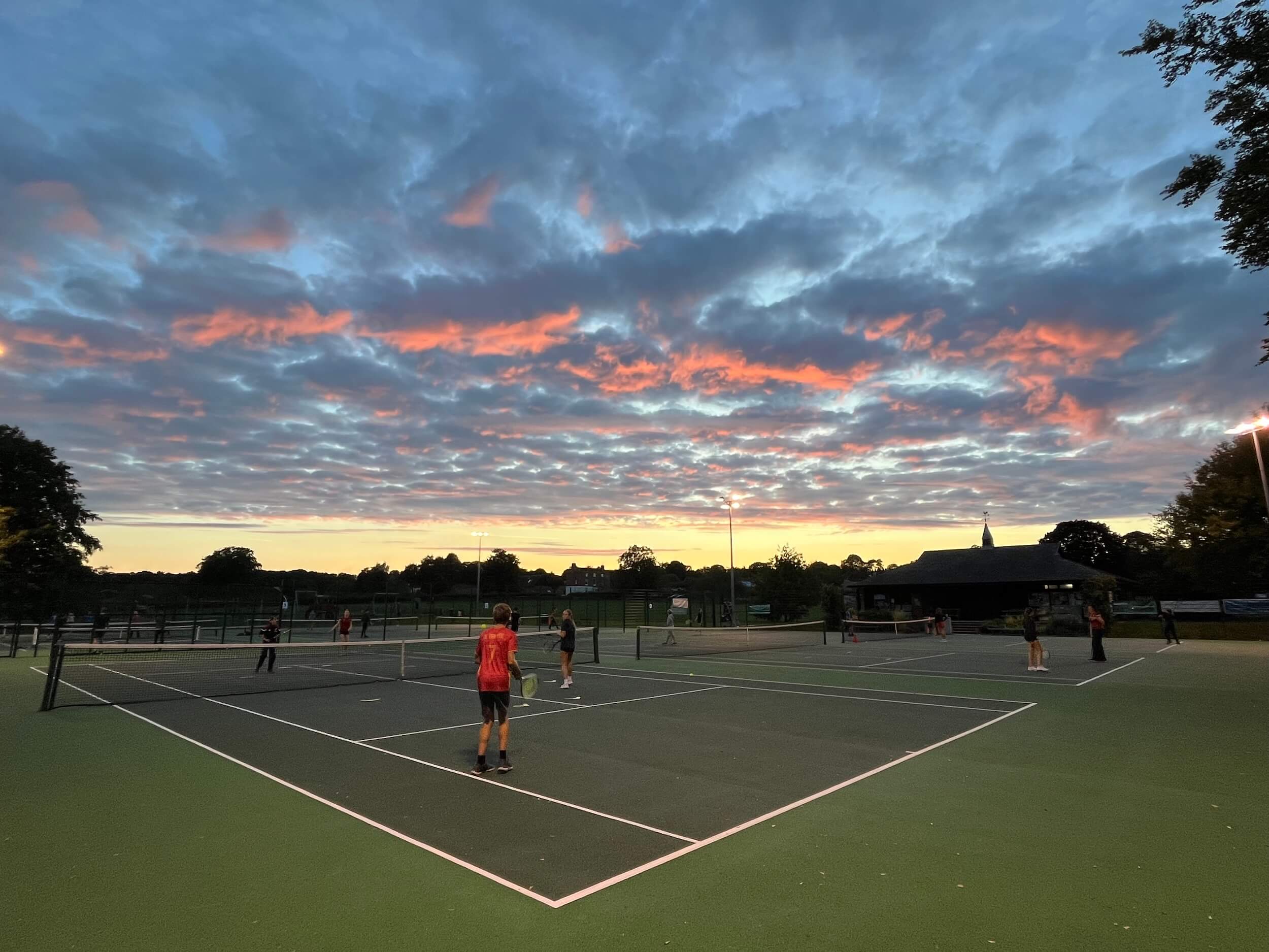 Woodbridge Tennis Club at Sunset